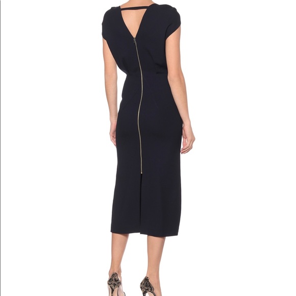 ROLAND MOURET Eclipse wool-crêpe midi dress size 2 - Picture 2 of 12